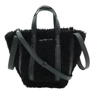 Balenciaga Pre-owned Tote Bags, female, Black, Size: ONE SIZE Pre-owned Everyday XS Tote Bag Leather Black