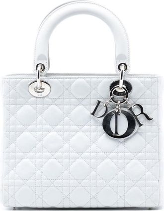 Dior Pre-owned Dior Medium Lambskin Cannage Lady Dior 4TBV6E2N375DYDGF