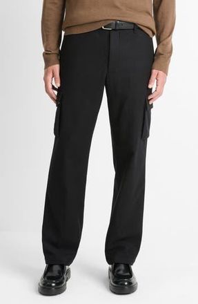Vince Wool Blend Flannel Cargo Pants in Black at Nordstrom Rack, Size 38 X 32