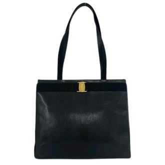 Ferragamo Pre-owned Tote Bags, female, Black, Size: ONE SIZE Pre-owned Tote Bag