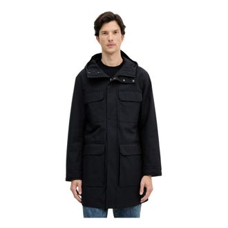 A|X Armani Exchange Parka met capuchon - Heren - Mantels - Blauw - Maat: XL Zijde