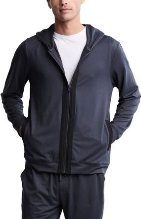 Barefoot Dreams Malibu Collection Butterchic Zip Hoodie in Indigo at Nordstrom, Size Xx-Large
