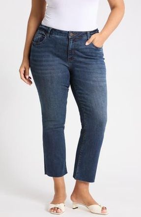 Kut from the Kloth Nikki Raw Hem Mid Rise Ankle Flare Jeans in Ayana at Nordstrom Rack, Size 24W