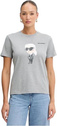 Karl Lagerfeld T-Shirts - Dames - T-shirts - Grijs - XS - Tops