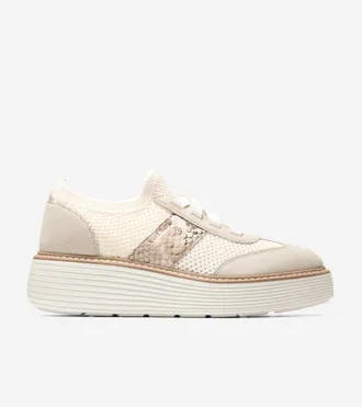 Cole Haan Womens &Oslash;riginal Grand Max Stitchlite Platform Sneakers - Beige Size 10.5
