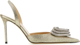 Mach & Mach Platinum Stoffen Pumps - Dames - Sandalen met hakken - Grijs - 35 1/2 EU - Schoenen