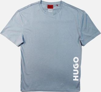 HUGO BOSS Mens HUGO Relaxed Fit T-Shirt, Open Blue - Size: 40