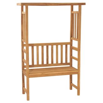 vidaXL Banco De Jard&iacute;n Con P&eacute;rgola De Madera Maciza De Teca 115 Cm Vidaxl