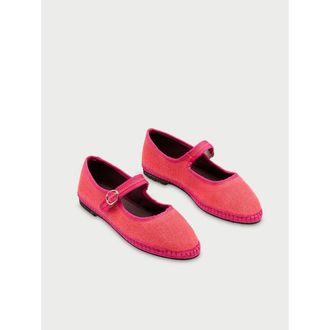 Flabelus Mary-Jane ballerinas van linnen