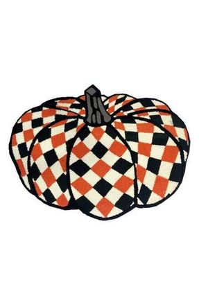 R16 Home Harlequin Pumpkin Doormat in Black/orng/whit at Nordstrom Rack