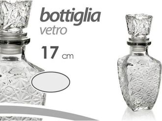 Trade Shop 6pcs Whisky Botella De Licor De Vidrio Tap&oacute;n Herm&eacute;tico 250ml 17cm 773099