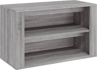 vidaXL Vidaxl - Mueble zapatero madera contrachapada gris Sonoma 75x35x45 cm