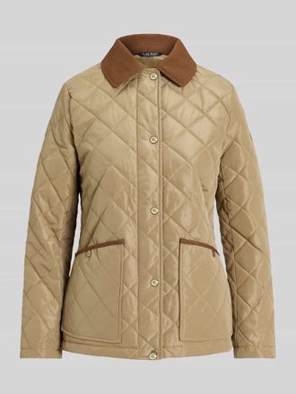 Lauren Ralph Lauren Regular Fit Steppjacke mit Umlegekragen in Sand, Gr&ouml;&szlig;e XL