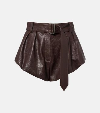 Magda Butrym Belted leather shorts