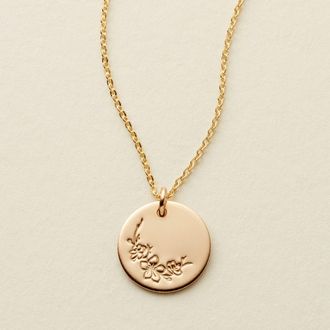 Made by Mary March Birth Flower Necklace