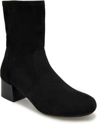 Kenneth Cole Reaction Road Boots Women Black Faux Suede Dress Bootie LION473