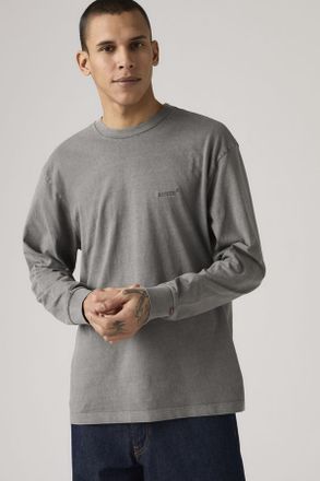 Levi's T-shirt Authentic a maniche lunghe - Uomo - XL - Grigio / Garment Dye Smoked Pearl