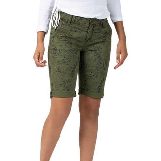 Timezone Womens Slim Nalitz Short, Green (Green Leaves 4617), W25 (Size: 25)