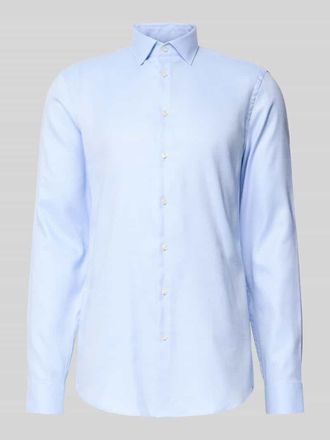 Jake*s Slim Fit Businesshemd mit extra langem Arm in Bleu, Größe 37/38