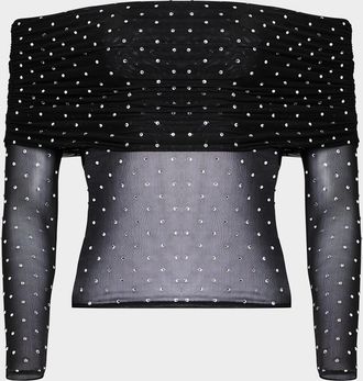 Retrof&ecirc;te Oriana Off-The-Shoulder Mesh Top