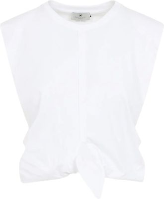 Elisabetta Franchi T-shirt con nodo - Bianco