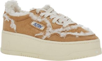 Autry Womens Sneakers Beige Sheep Trainers