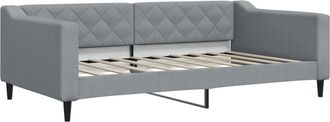 vidaXL Sof&aacute; Cama De Tela Gris Claro 100x190 Cm Vidaxl
