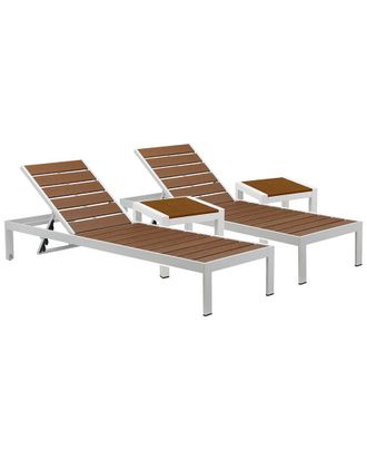 Pangea Home Indoor/Outdoor 2 Joseph Loungers & 2 Side Tables