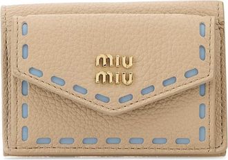 Miu Miu Sand Leather Wallet