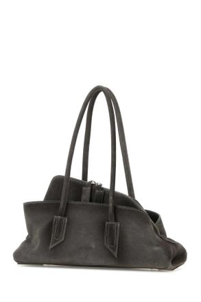 The Attico Womens Grey Suede Small La Passeggiata Handbag Borse A Mano Bag