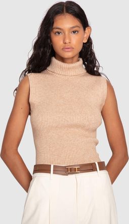 Belle & Bloom Equation Sleeveless Turtle Neck Knit