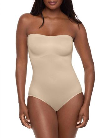 Miraclesuit Show Stopper Strapless Shaping Bodysuit In Beige