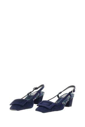 Roger Vivier Pointed Toe Slingback Shoes with Decorative Buckle