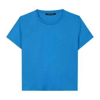 Luisa Cerano Dames, Tops, Blauw, Maat: S Katoen