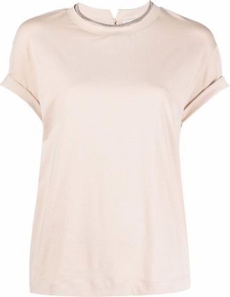 Brunello Cucinelli Beige Cotton t-shirt