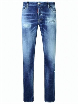 Dsquared2 Slim Fit Medium Blue Denim Jeans