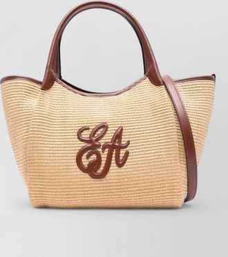Emporio Armani medium appliqu&eacute; beach bag