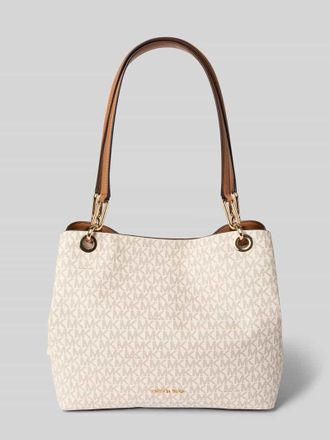 Michael Kors Tote Bag mit Allover-Logo-Print Modell Kensington in Ecru, Gr&ouml;&szlig;e 1