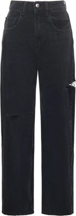 Icon Denim Los Angeles Straight Jeans - Dames - Loose Fit Jeans - Blauw - W24 - Denim - Jeans