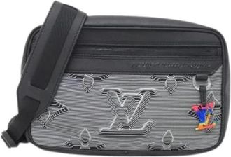 Louis Vuitton Pre-owned 2054 Expandable Messenger Schoudertas - Dames - Vintage Schoudertas - Zwart - ONE Size - Leer - Vintage