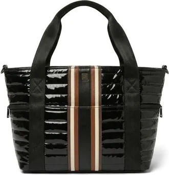 Think Royln Jetset Wingman Tote in Black Patent at Nordstrom