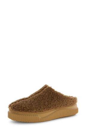 Voile Blanche Gina Faux Shearling Clog in Brown at Nordstrom, Size 38