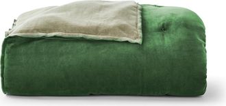 Christy Harewood Luxury Double Sided Velvet Bedspread in Sage at Nordstrom