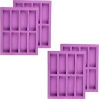 OEM Molde De Silicona Para Barras, Molde Rectangular De Silicona De 4 Piezas, Molde De Silicona Para Pasteles Apto Para Congelador, Molde De Silicona Para