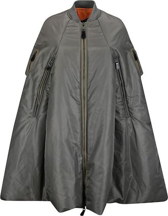 Junya Watanabe Padded Bomber Jacket With Double-Slider Zipper And Elastic Knit Details