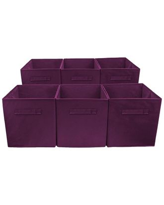 Sorbus Set Of 6 Foldable Storage Cube Basket Bin