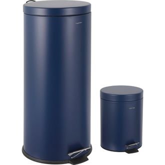 Happimess Oscar 8-Gallon Step-Open Trash Can with FREE Mini Trash Can in Denim Blue at Nordstrom