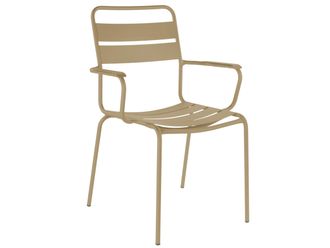 Schubiger M&ouml;bel Metall-Lattenstuhl Glarus mit Armlehne