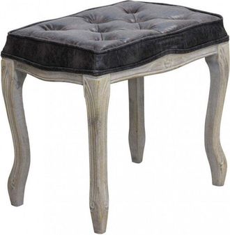 No Brand Sgabello in velluto con struttura in legno elegante 50x36xH47 cm - Grigio