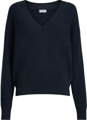 Brunello Cucinelli Sparkling cashmere sweater in Blue at Nordstrom, Size Xx-Large Eu
